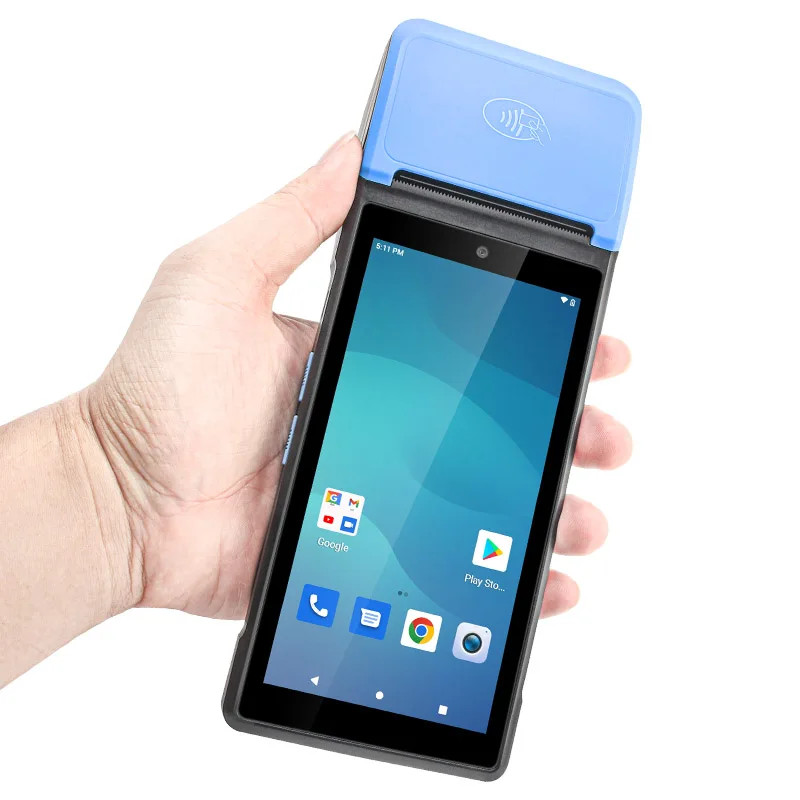 UNIWA V6P POS PDA Built-in 58mm Thermal Label Printer Smart Portable PDA 1D 2D Scanning 5.45Inch IPS Touch Screen Android 12 NFC