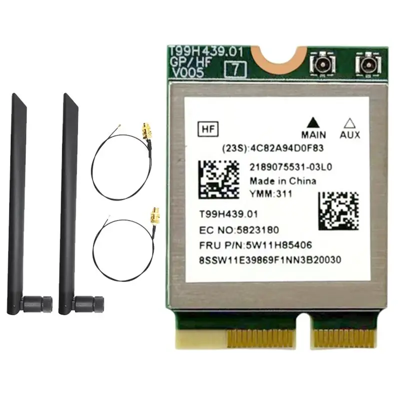 

A29F-MT7927 Wifi7 Card+2X8db Antenna 2.4G/5G/6G Tri-Band 8774M MT7927 Wireless Wifi Card BT5.4 Gigabit Wireless Network Card