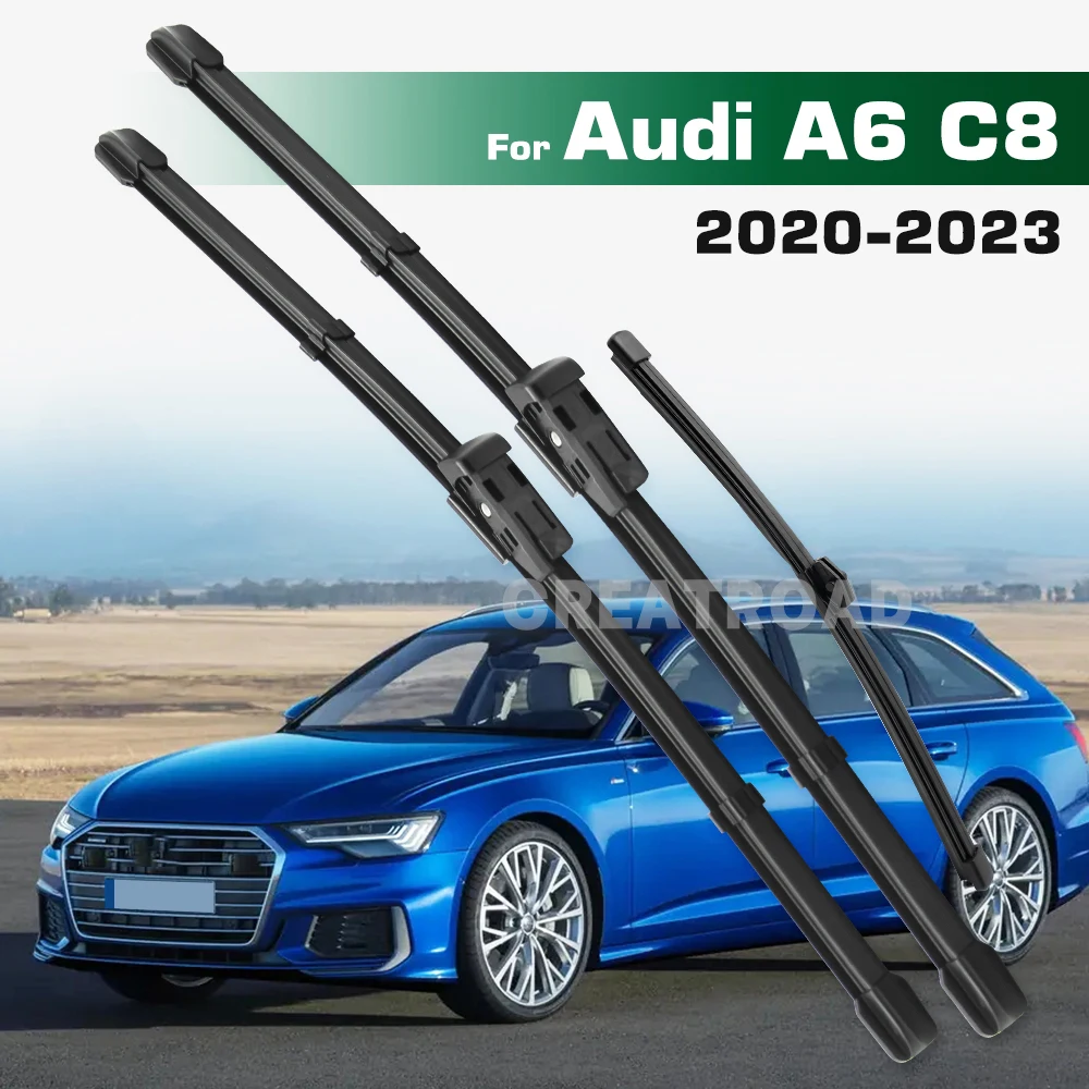 

Комплект стеклоочистителей GREATROAD для Audi A6 C8 2020-2023, щетки переднего и заднего стеклоочистителя, щетки для лобового стекла 2021 2022