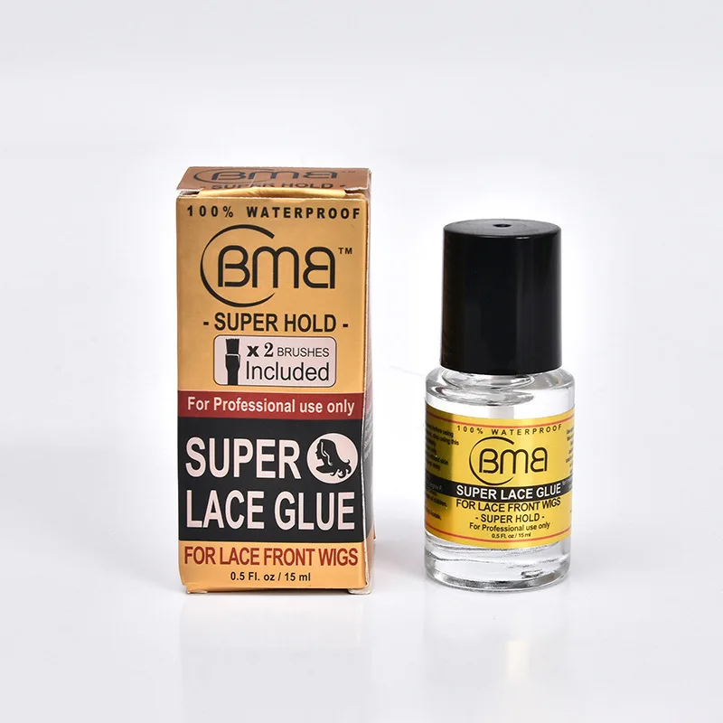 Bmb Super Lace Glue Adhesive, Impermeável, Super Hold, Lace Front Wig Glue, Acessórios para peruca, Ferramentas de maquiagem para fechamento Toupee, 0.5OZ