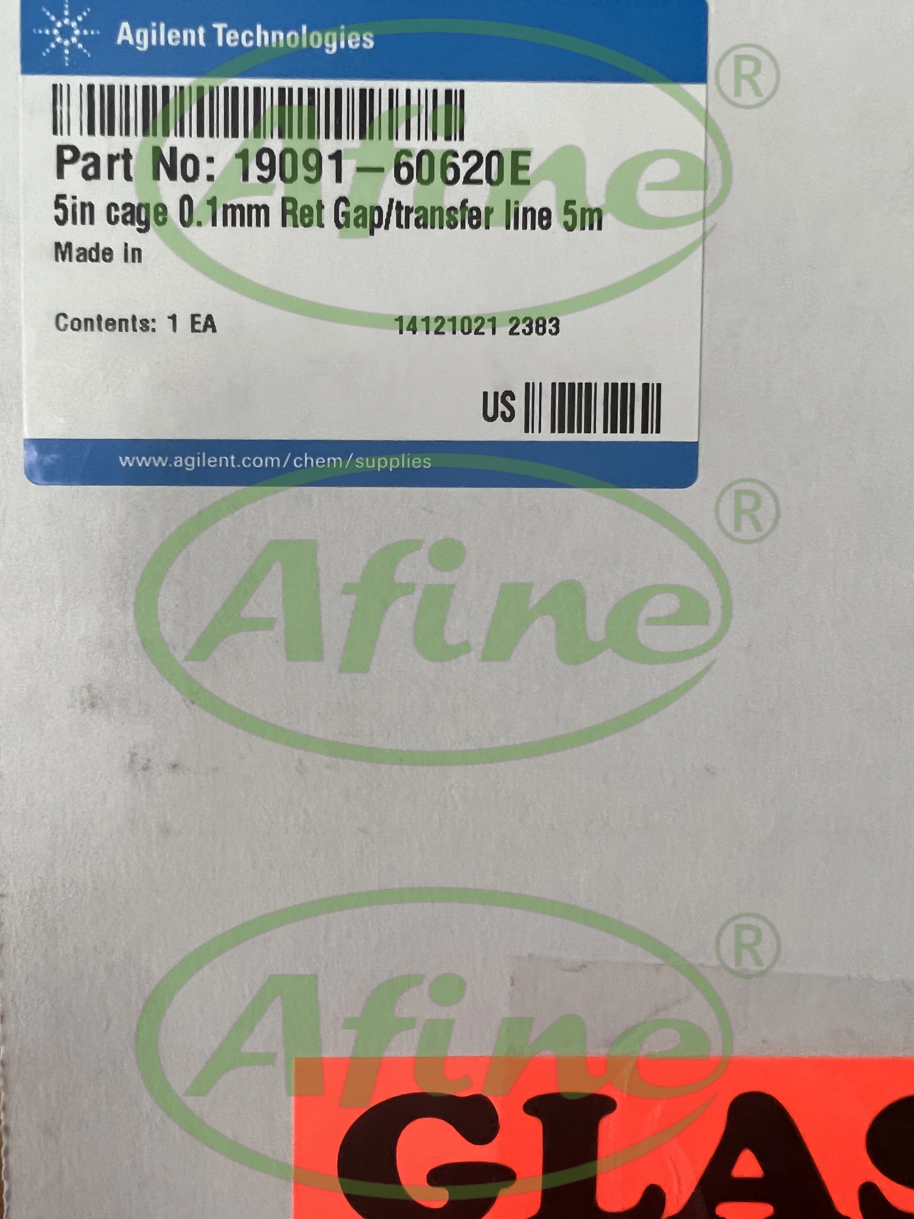 

AFINE Agilent 19091-60620E Deactivated Fused Silica, 5 m, 0.10 mm ID, 0.36 mm OD, 5-inch Cage