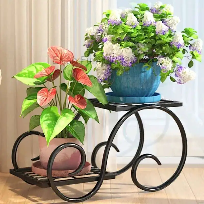 

Simple Modern Flower Stand Aesthetics Indoor Accessorie Organizer Flower Stand Living Room Decorations Plantenrek Home Furniture