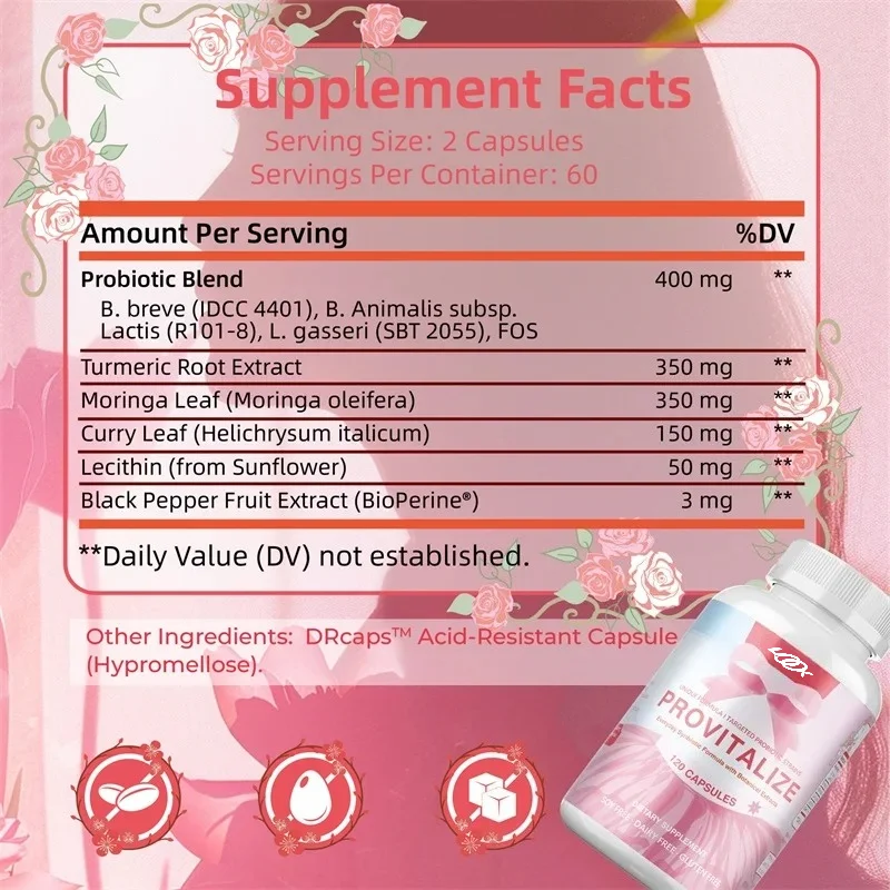 Provitalize Women's Probiotics - Balance Microbiota, Relieves Menopausal Discomfort, Promote Digestive Health, Enhance Vitality