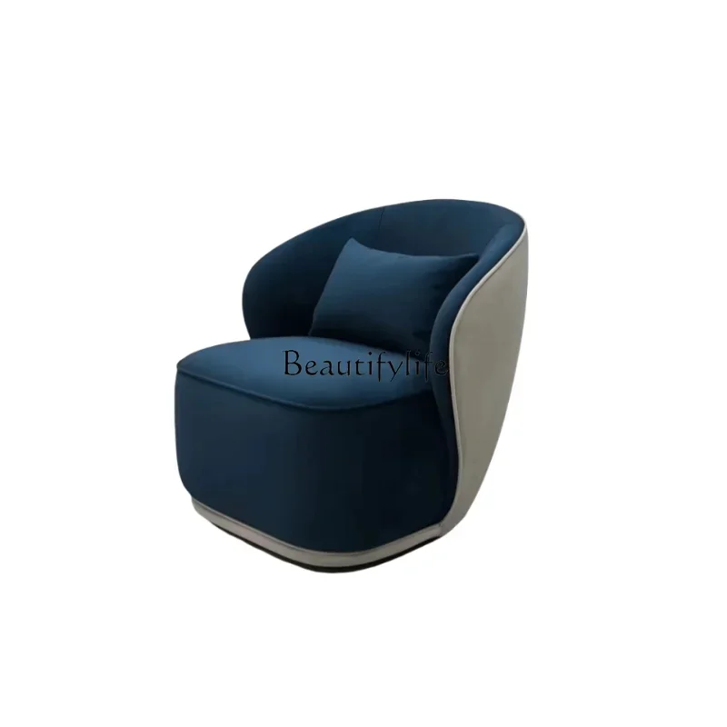 

ld25Cream Wind Single Sofa Household Balcony Reception Leisure Sofa Chair