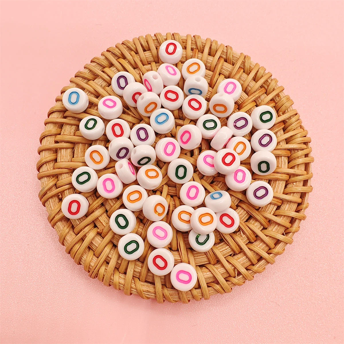 50Pcs 7mm Loose Colorful Letter Beads Jewelry Making DIY For Necklace Bracelet Pendant Wholesale