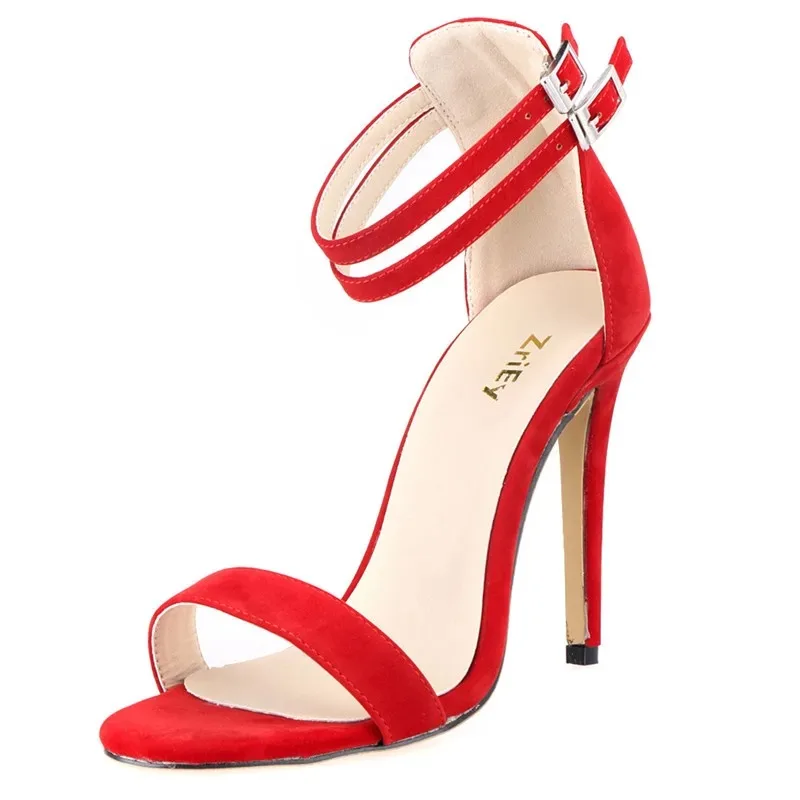 Sandales d'été Sexy pour femmes, escarpins classiques à bout ouvert, talons hauts de 11cm, talons aiguilles de gladiateur, chaussures de danse Jazz pour fête en boîte de nuit et mariage
