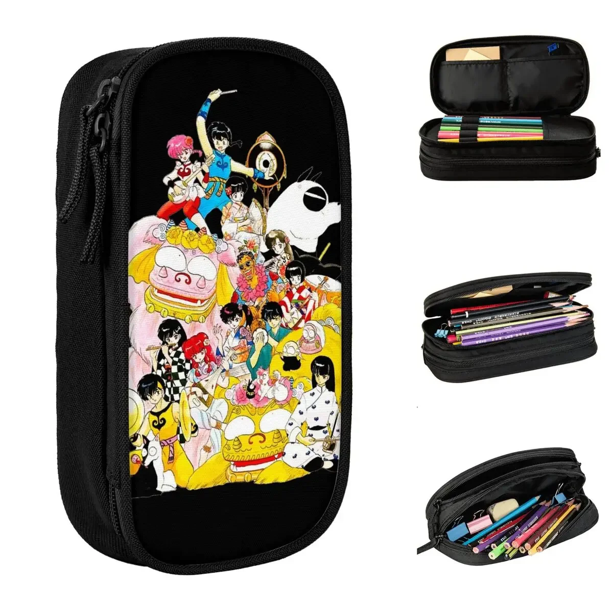 

Ranma 1/2 Anime Pencil Case Classic Pen Box Bags Student Big Capacity School Supplies Gifts Pencil Pouch