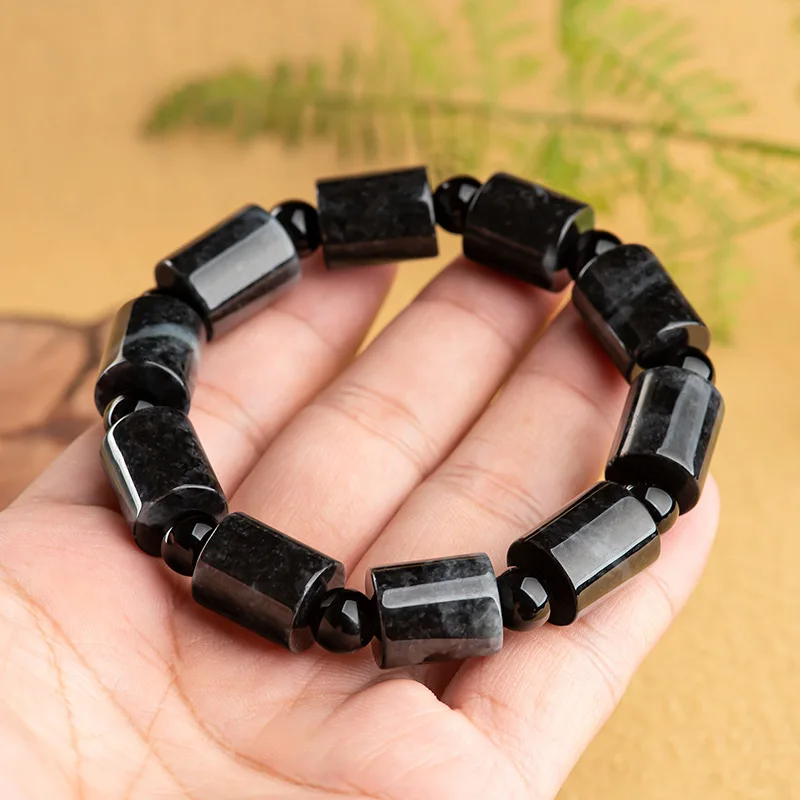 

Natural Wuji Jadeite Bracelet Myanmar Jade Bangle Vintage Carved Gemstone Accessories Real Jewelry Designer Amulet Charm