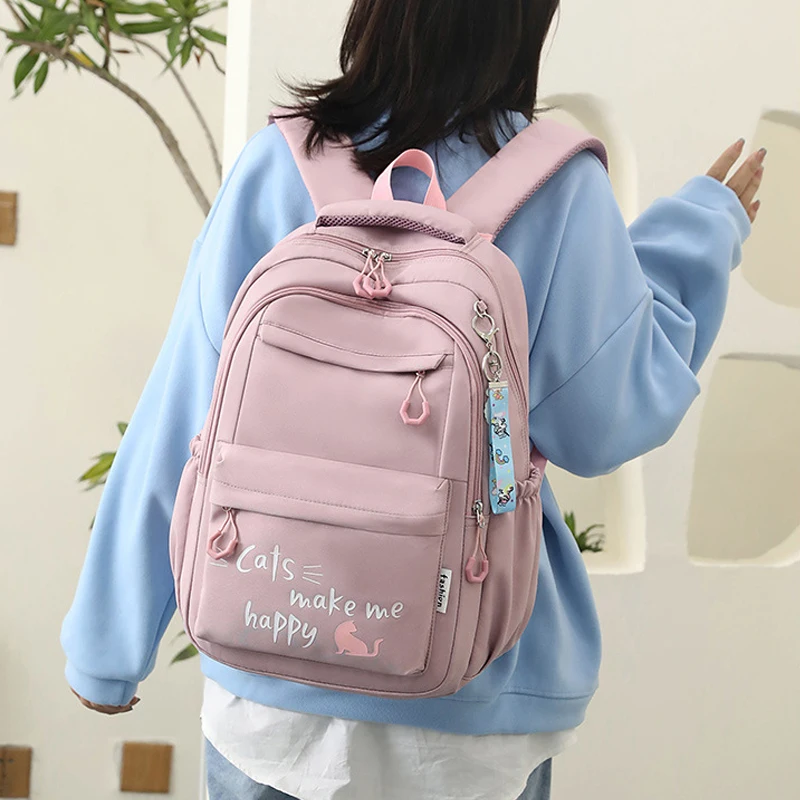 Mochila Kawaii para niñas, mochilas escolares, portabilidad, impermeable, estudiantes universitarios, bolsa de hombro de viaje grande