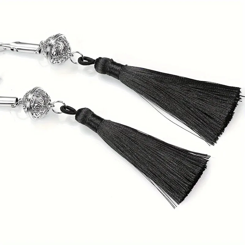 جرس مجوف من الفولاذ المقاوم للصدأ مع مشبك حلمة شرابة جرس مشابك الثدي BDSM يمزح ألعاب الجنس للنساء والأزواج