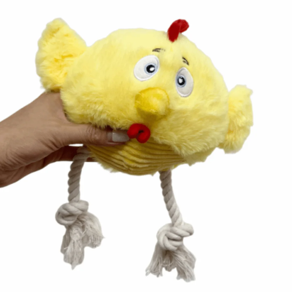 

Creative Squeaky Dog Animal Shape Wear-resistant Cleaning Tooth Chew Soft Portable Pet Interactive Toys Tug-of-war Game