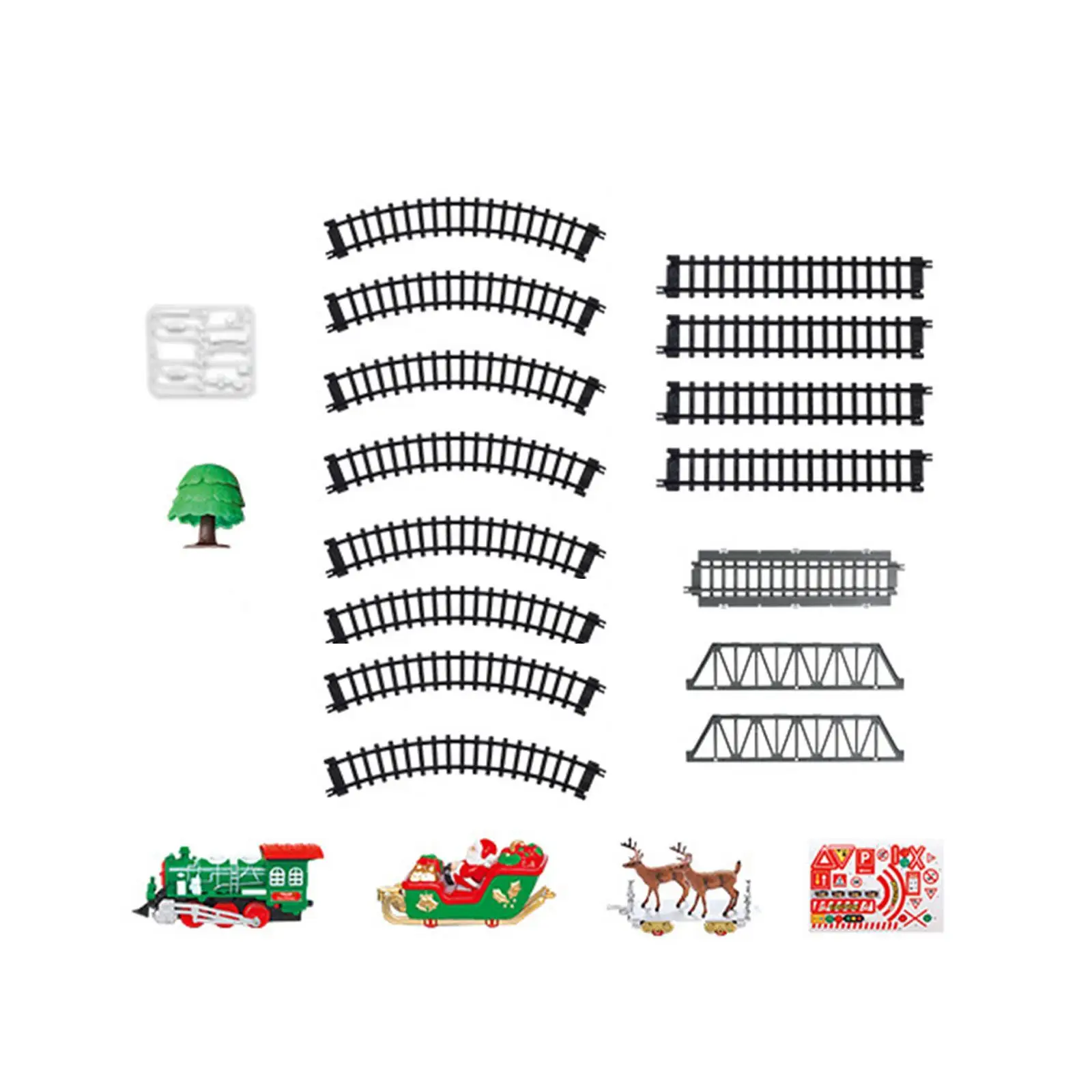 Rail Toys Electric Train Christmas Gift Light and Sound Railway Tracks Set DIY