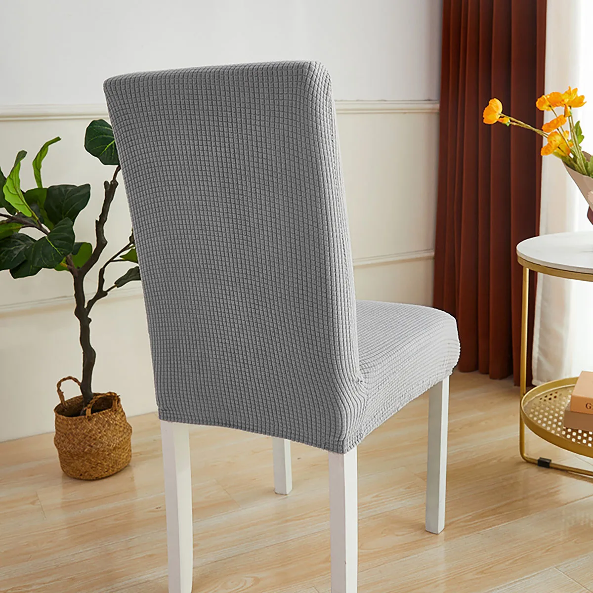 Waterproof Elastic Chair Cover for Dining Room Kitchen Wedding Hotel Banquet Restaurant Anti-dirty Seat Cover Housse De Chaise