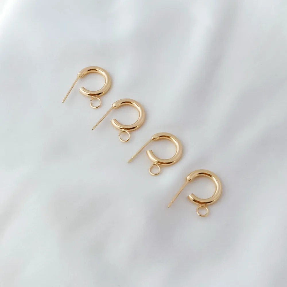 14K Gold-plated C Ring, S925 Ear Pins, Ear Loops, Earrings, DIY Handmade Jewelry and Accessory Materials