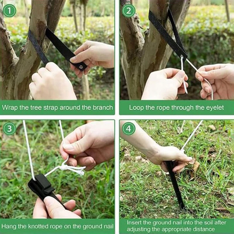 1pcs Windproof Tree Belt Anti-Hurricane Stereotyped Nylon Fixed Strap Good Support Newly Planted Branch Belt Yard Accessory