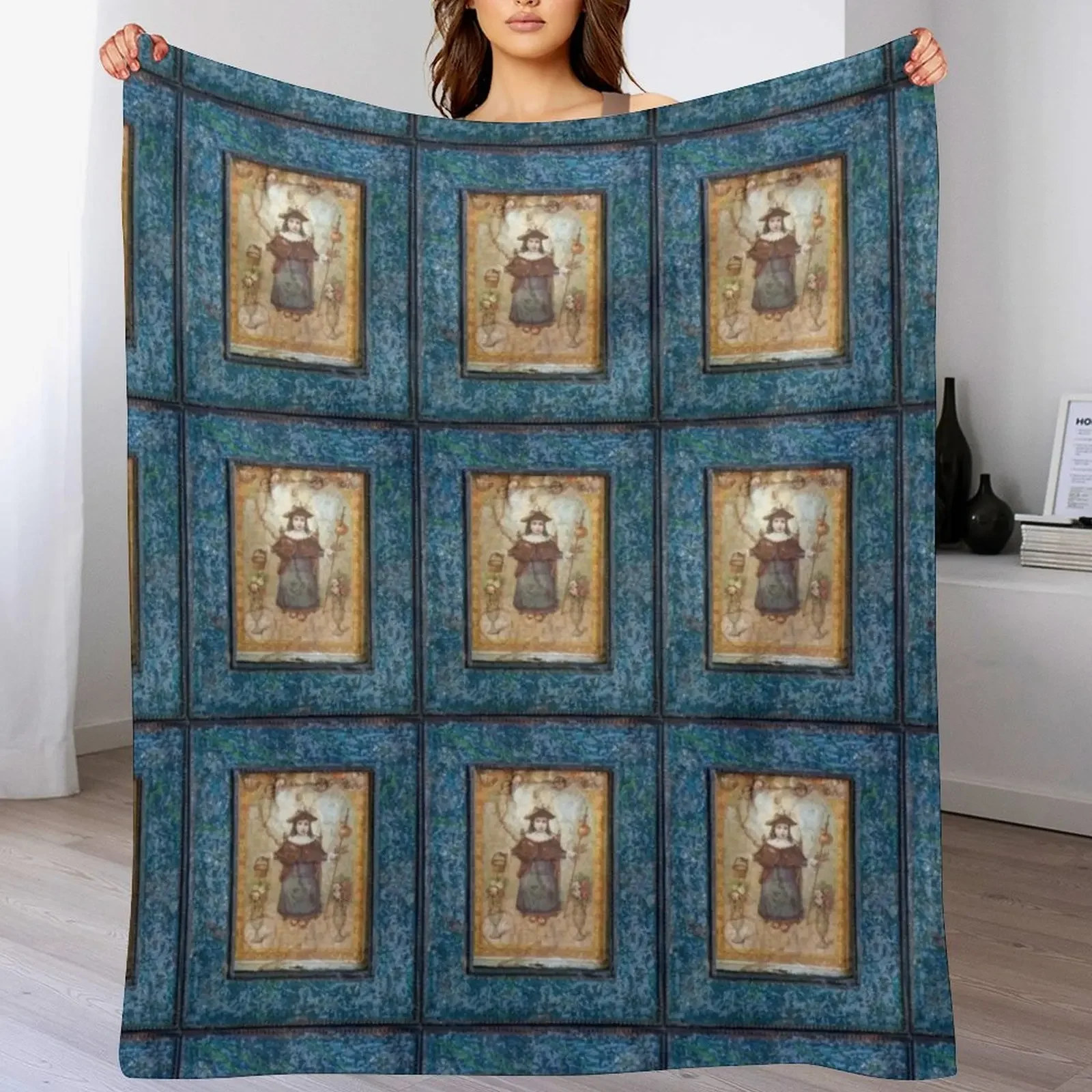 

El Santo Nino De Atocha Throw Blanket Shaggy for winter Sofa Quilt Moving Blankets