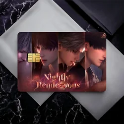 Game LOVE AND D-DEEPSPACE love Bank Credit Cards Bus Pass Stickers Cool Decoration Waterproof 4PCS Card