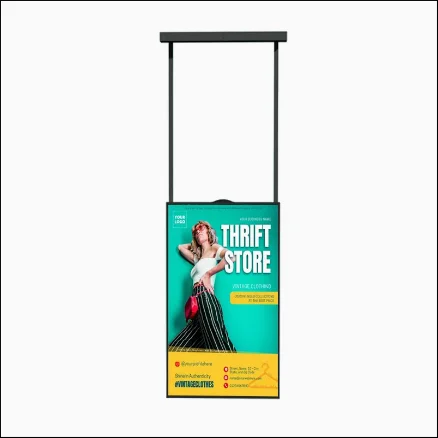 75inch Vertical 2500 3000nits LCD Panel High Brightness Window Digital Advertising Screen Ceiling Mounted Ad Monitors