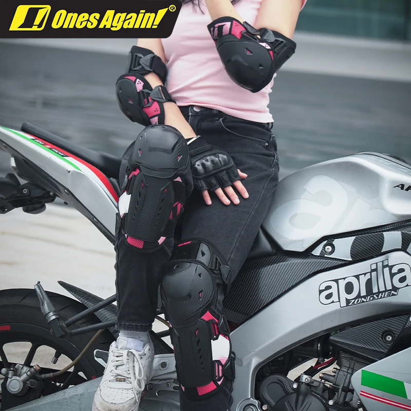 Ones Again Four Seasons Dirt Bike Protective Gear Men Women Comfortable Motorcycle Knee Brace Elbow Pads for Off-Road Riding