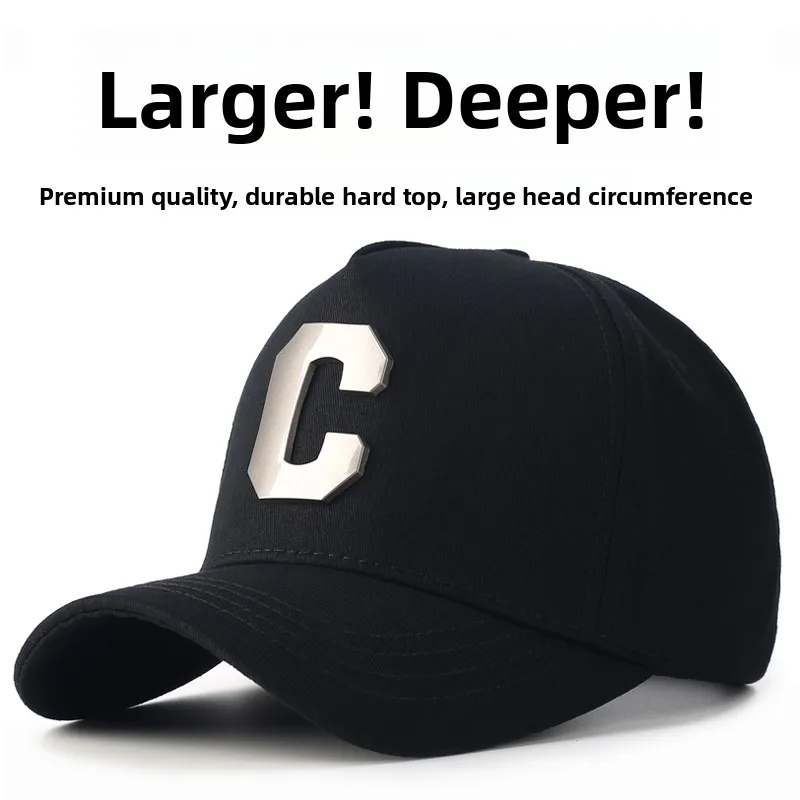 Men's High-Top Baseball Cap Autumn Winter New Style Outdoor Wide Brim Hat Small Face Effect Casual Cotton Cap for Travel