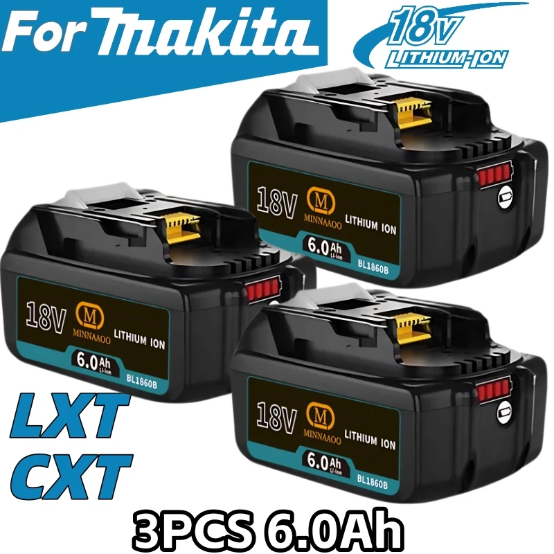 

Genuine For Makita 18V Battery 6Ah Battery BL1860 BL1850B BL1850 BL1840 BL1830B For Makita Replacement Lithium Battery