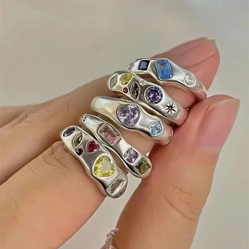 Веселые-ювелирные-изделия-из-стали-y2k-цветные-циркониевые-кольца-для-женщин-Необычные-матовые-серебряные-бриллианты-аксессуары-в-стиле-хип-хоп-для-девочек-подарок