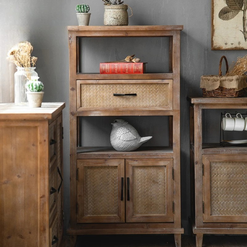 Retro and old dining side cabinets, homestay furniture, American rural decorative cabinets, photography props