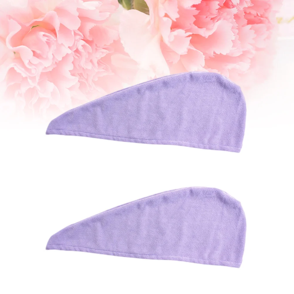 

2Pcs Hair-Drying Caps Superfine Fiber Non-Slip Quick Dry Towels Bath Shower Wrap Microfiber Absorbent Wet Hair Drying Caps