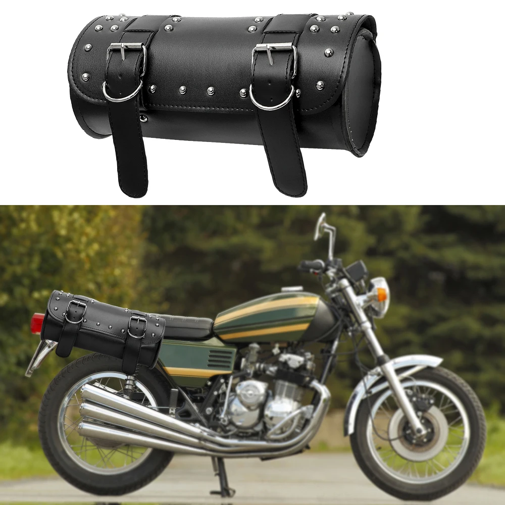 Storage Pouch Tank Bag Motorcycle Luggage PU Leather Moto Backpack Motorcycle Saddle bag