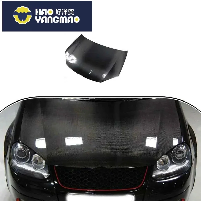 Suitable for Sporty Carbon Accent FOR Golf MK5/5 GTI Front Hood Carbon Fiber