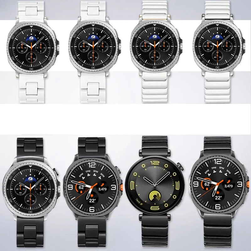 Ceramics Strap For Samsung Galaxy Watch 9 8 44mm 40mm Replacement Band For Galaxy Watch8 Classic 46mm Bracelet Belt Accessories