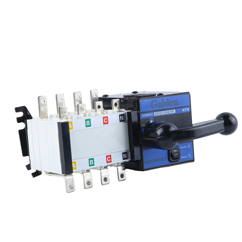 GDQ5 Golden Electric Automatic Transfer Switch Changeover Switch 100A 200A 400A 630A 800A 1250A 3000A ATS Manufacturer