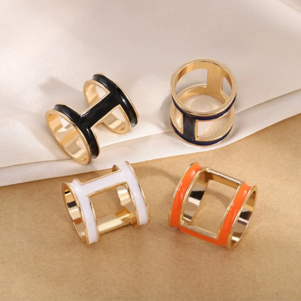 Alloy Silk Scarves Brooch Pins Clothes Corner Enamel Oil-drip Button Ring Female T-shirt Scarf Buckle Clips Clothes Decoration