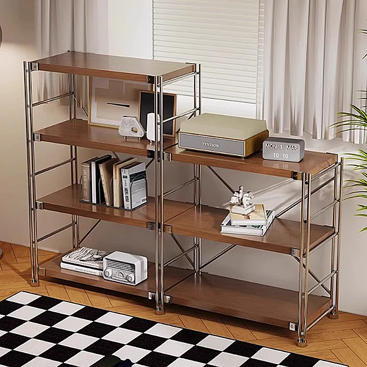 Household Display Shelf for Bedroom Coat Hanging Adjustable White Wood Steel Rack Closet Shelving with Two Drawers Durable