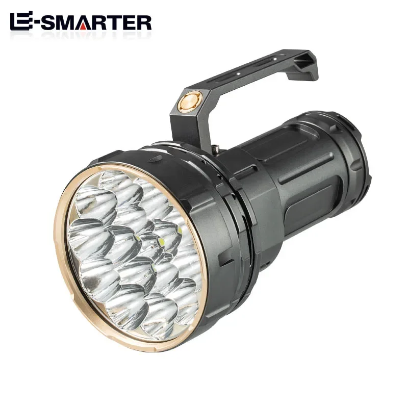 Fan Cooling Handheld Light 16 * P50 High Lumen Flashlight Outdoor Camping Adventure Work Giant Bright Handheld Light