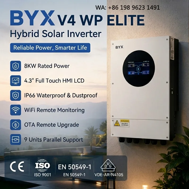 3KW-16KW IP65 Single Three Phase Hybrid Solar Inverter Smart Dual Output Residential Solar Energy System