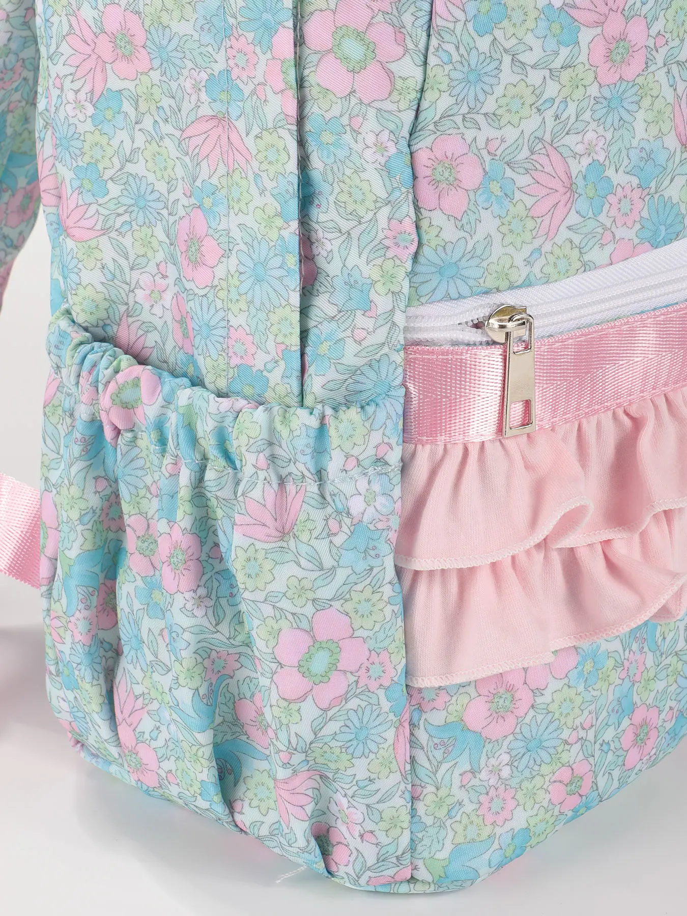 Ransel Sekolah Renda Ruffle Bunga untuk Remaja Perempuan Tas Sekolah Lucu untuk Kantong Pelajar Ransel Laptop Wanita