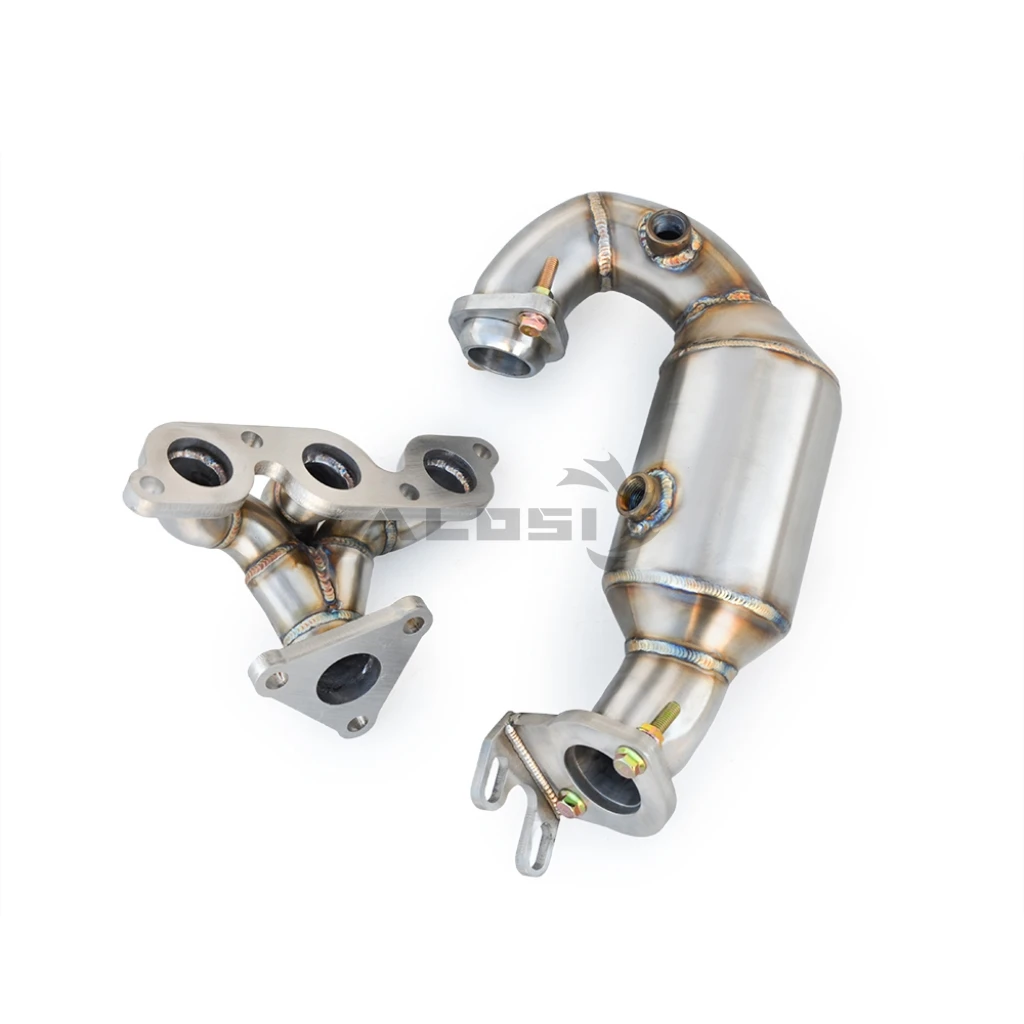 Exhaust manifold with exhaust lower pipe for Mercedes SMART 1.0T 451 2009-2014 stainless steel high-performance exhaust manifold
