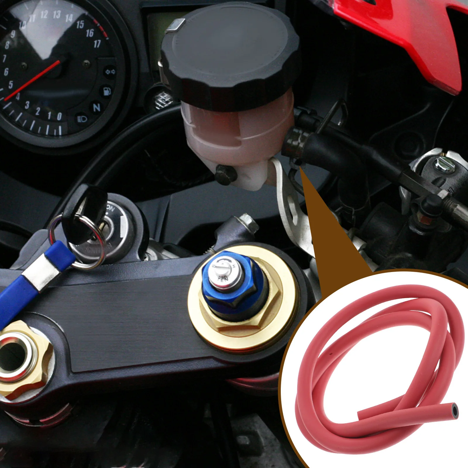 

1 Meter Motorcycle Oil Pipe Heat Resistant Durable Fuel Tubing For Off Road Motocross Bikes Oil Transfer Line Hose Replacement