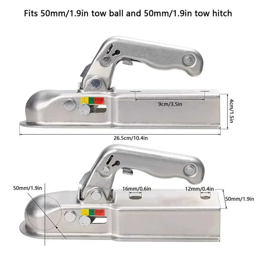 Universal Trailer Towing Connector Tow Ball Guard Head Connector Trailer Hitch Tow Mount Trailer Parts For RV Truck Boat Camper