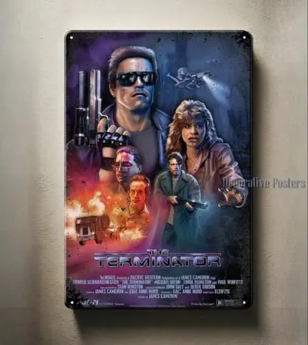 The Terminator Movie Metallposter-Blechschild – 20 x 30 cm große Sammelschale aus Aluminium
