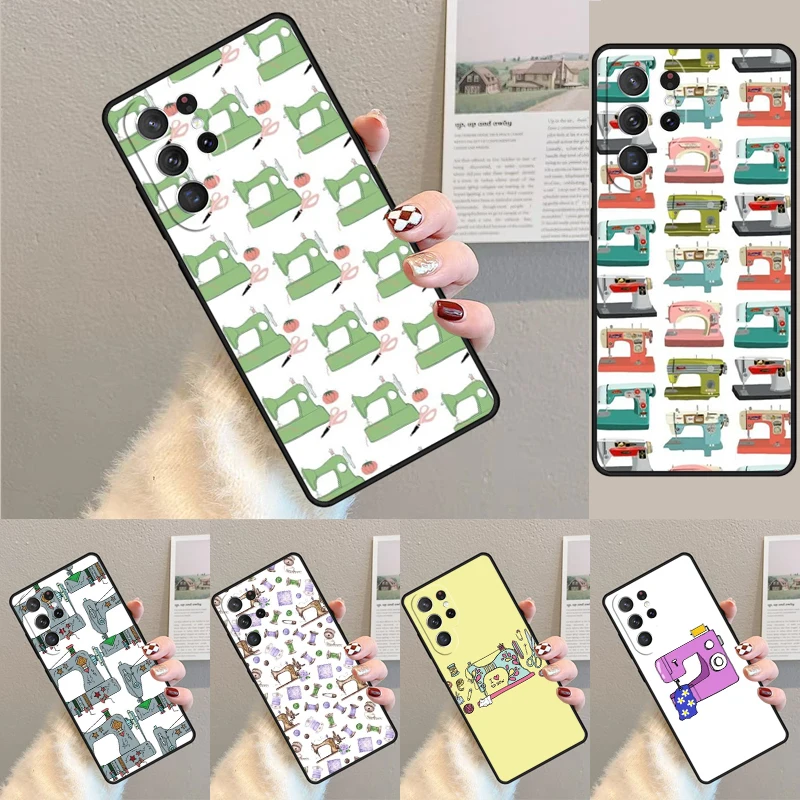 Sewing Machine phone case Cover For Samsung Galaxy S24 Ultra S21 S22 Ultra S8 S9 S10E Note 10 Plus Note 20 FE S23