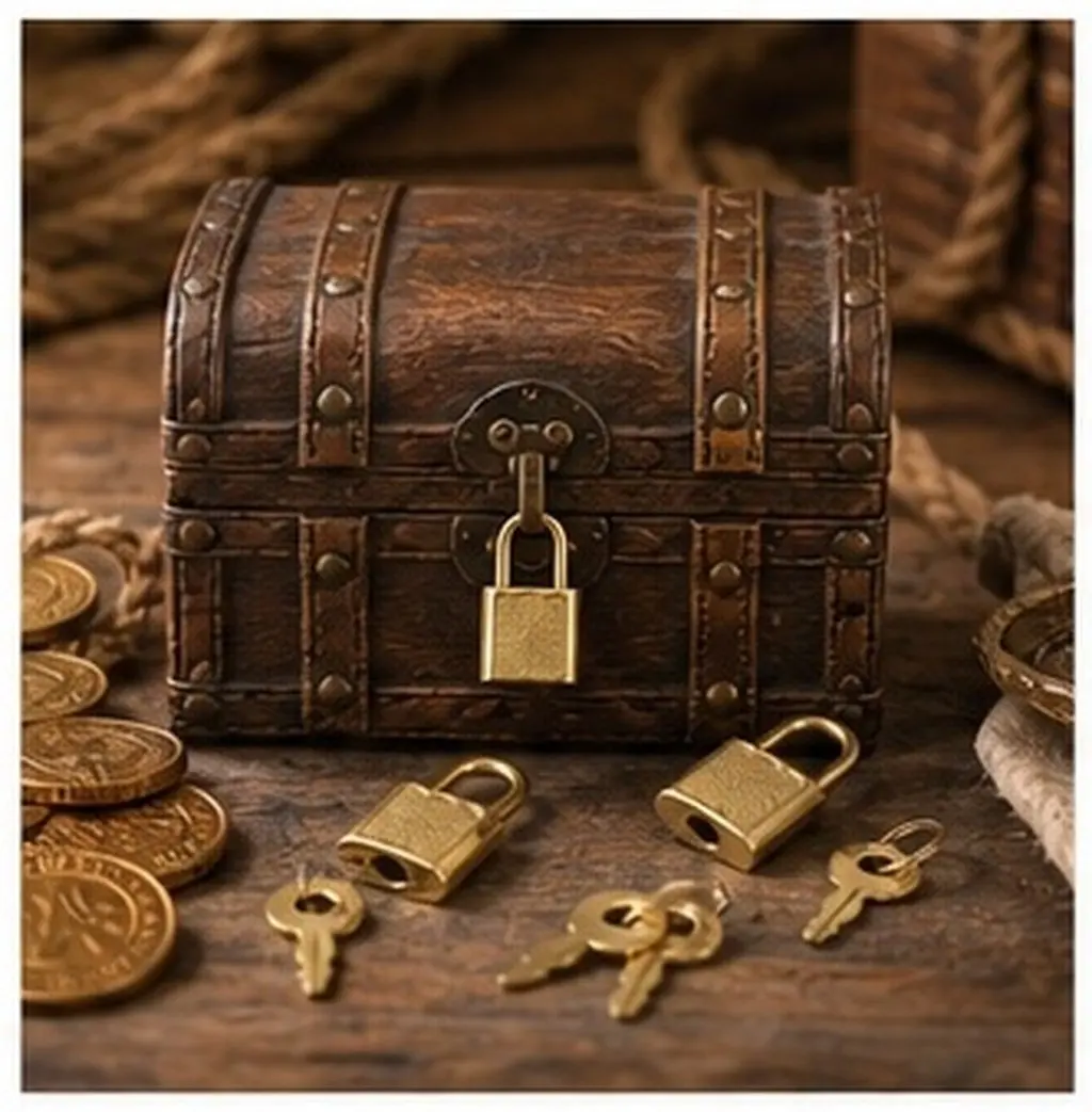 5Sets Mini Padlock Sets Style Lock and Key Kit for Wooden Boxes Jewelry Cases Cabinets Decorative Latch Vintage Buckle