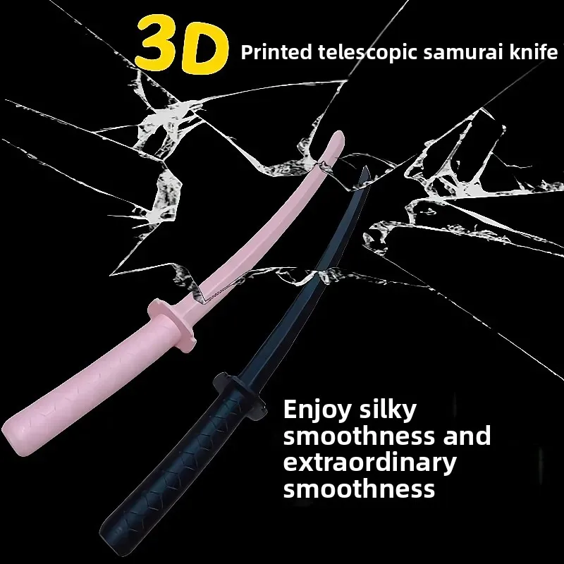 

3D гравитационный нож, выдвижной самурайский меч, COS, декомпрессионная игрушка, креативный выдвижной гравитационный меч с 3D принтом, подарок для друзей