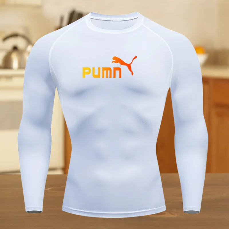 اللياقة البدنية ملابس رياضية البدلة المراهقين تي شيرت الرجال الجرافيك صالح القمم ملابس التدريب الضيقة ضغط الجري كرة السلة الملابس #3