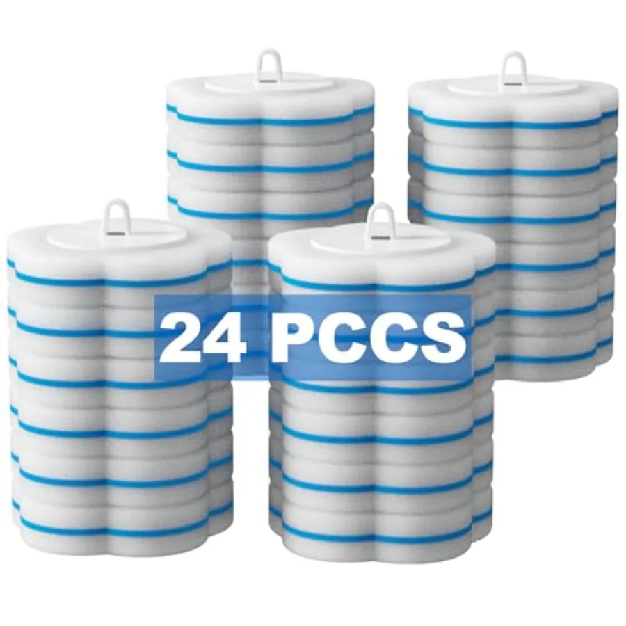 

24 Pack Disposable ToiletWand Refills Toilet Handle, 3-Layer Toilet Brush Replacement Heads, Hygienic Disposable Toilet Bowl Cl