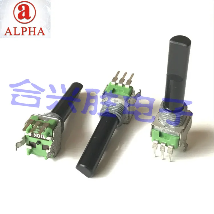 ALPHA 09 single potentiometer A10K with midpoint amplifier audio volume potentiometer 3-pin