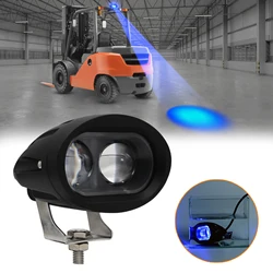 Blue LED Round Spot Forklift Safety Spot Lamp Warning Light Area Pedestrian Warehouse 12-80V Truck Trailer Danger Projection 20W