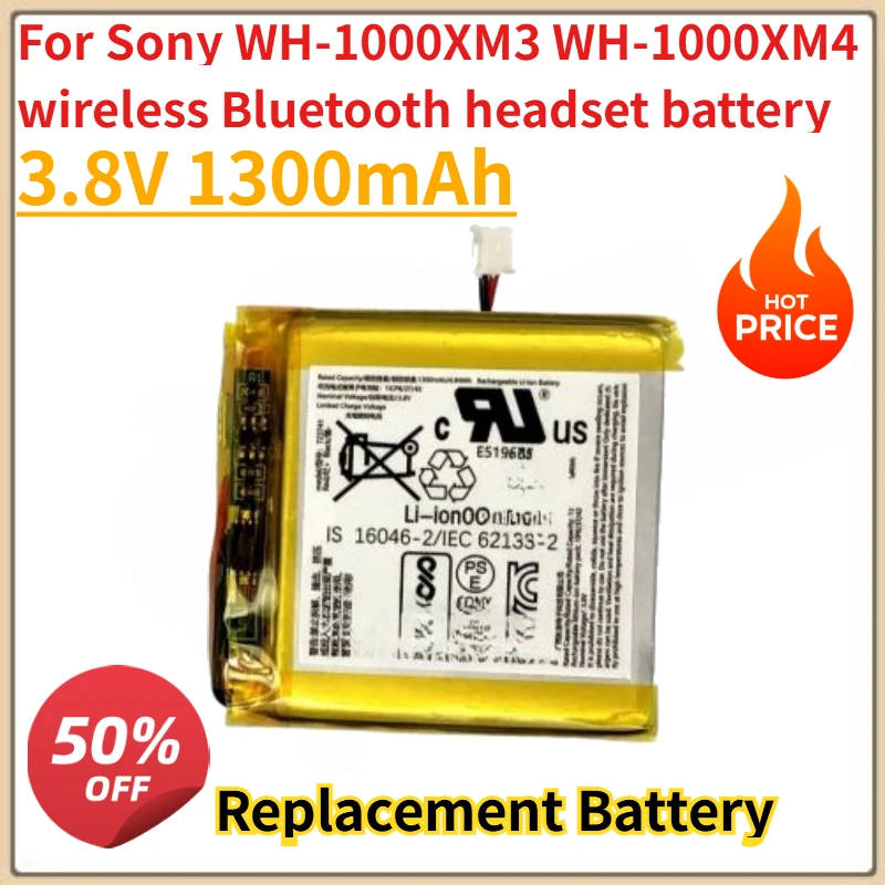 

High Quality New 3.8V 1300mAh for Sony WH-1000XM3 WH-1000XM4 wireless Bluetooth headset battery
