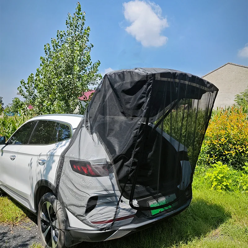 Auto Magnetic Mesh Screen Car Rear‑Door Tail‑Gate Mosquito Net Breathable Travel Sun‑Shield Curtain